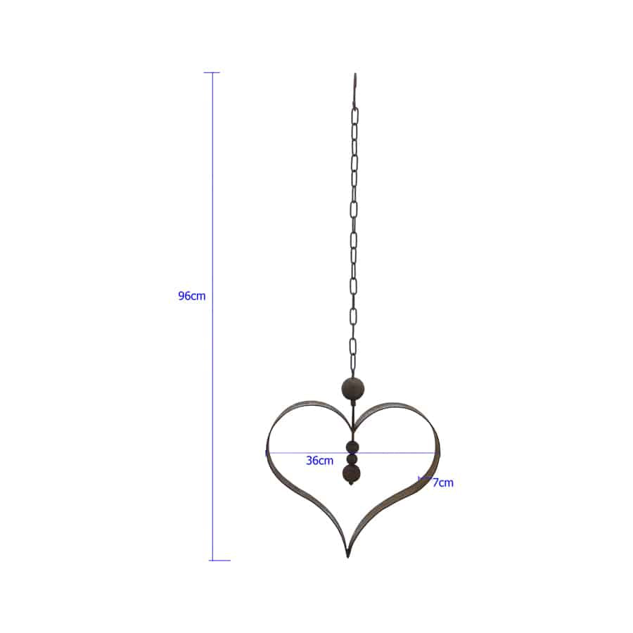 Hanging Serenity Heart 36cm - Image 3
