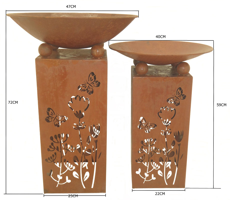 Set 2 Nested Laser Cut Butterfly Firebowls / Planters 47x72cm - Image 5