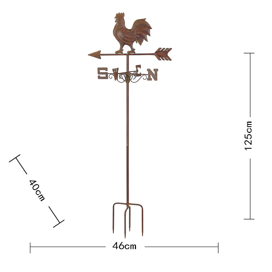 Weather Vane Stake w Rooster 125cm - Image 5