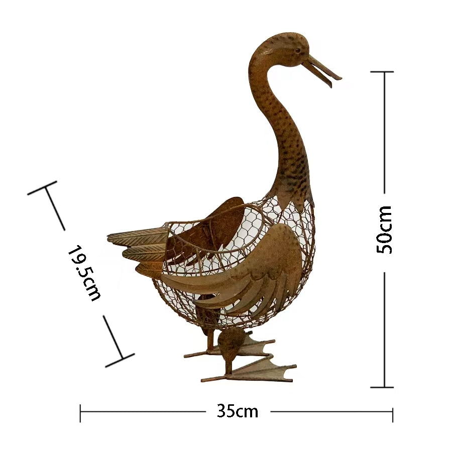 Decorative Duck Egg Basket / Storage 51cm - Image 4