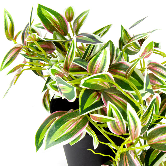 Potted Hanging Artificial Verigated Weeper 72cm - Image 2