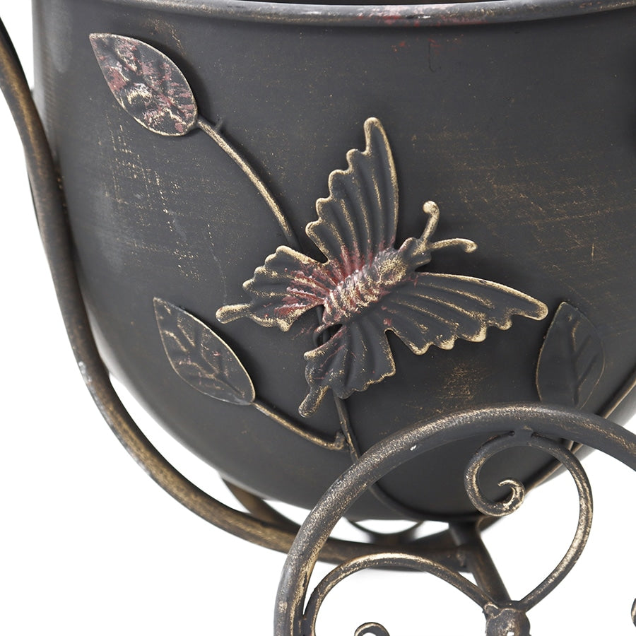 Bicycle Planter w Butterfly 46cm - Image 4