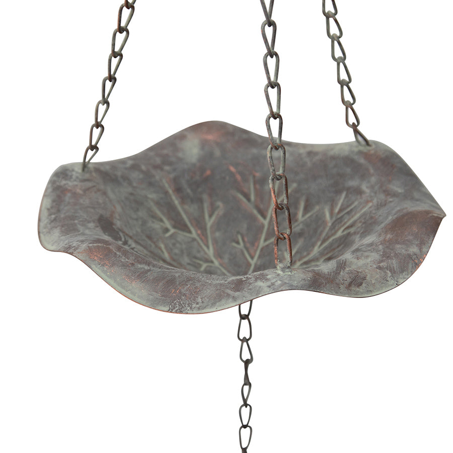 Hanging Lilypad Birdfeeder w Dragonfly & Bell 84cm - Image 3