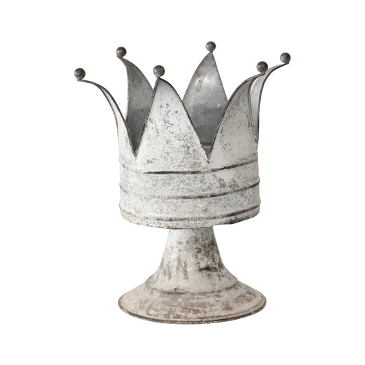 Decorative Crown on Pillar Ornament Planter 24cm - Image 2