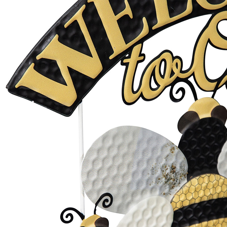 Welcome Honey Hive Wall Sign 43cm - Image 3