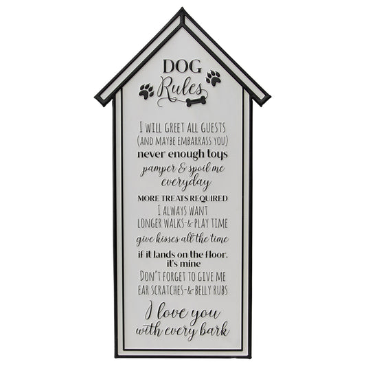Dog Rules Wall sign 33x66cm - Image 2
