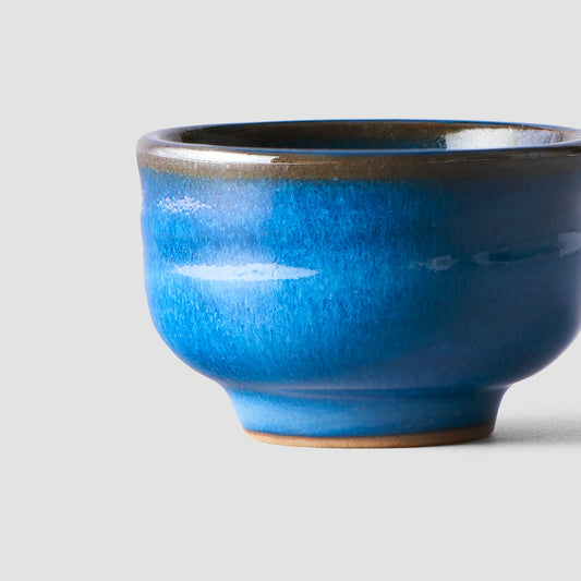 Sake Cup 35ml Gura Kiln Blue Glaze - Image 2