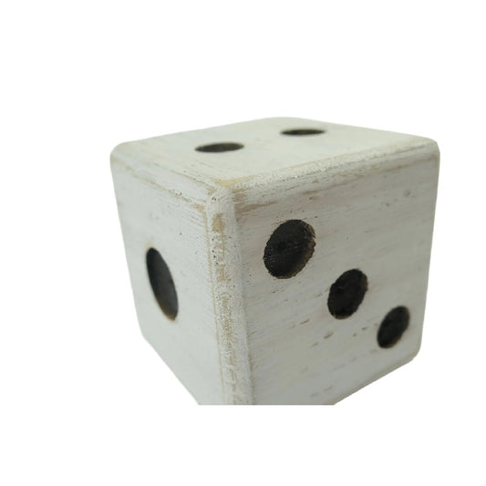 Whitewash Square Dice 10cm - Image 2