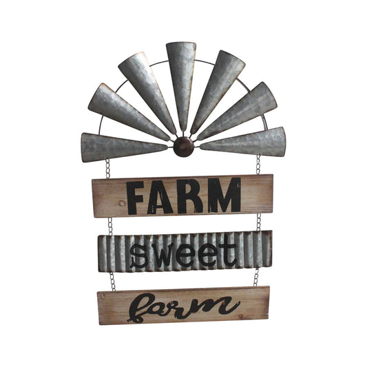 Farm Sweet Farm Windmill Wall Art 72cm - Image 2