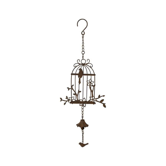 Hanging Birdcage w Cast Iron Bell 55cm - Image 2