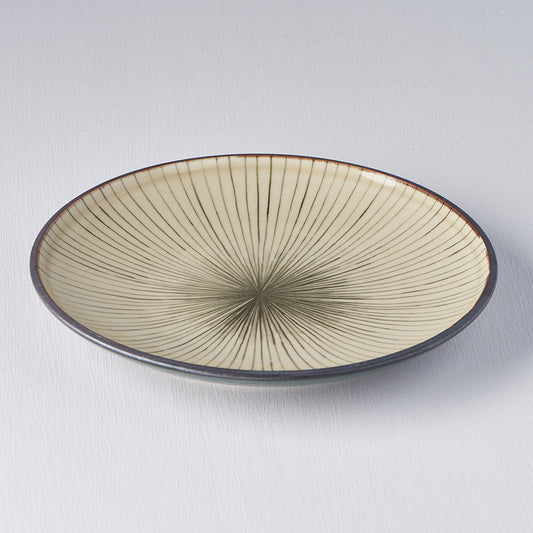 Side Plate 19cm Green Converging Line Glaze - Image 2