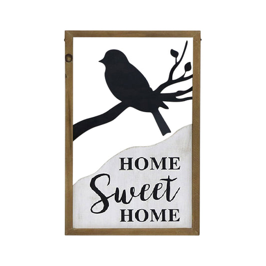 Home Sweet Home w Bird Framed Wall Art 48cm - Image 2