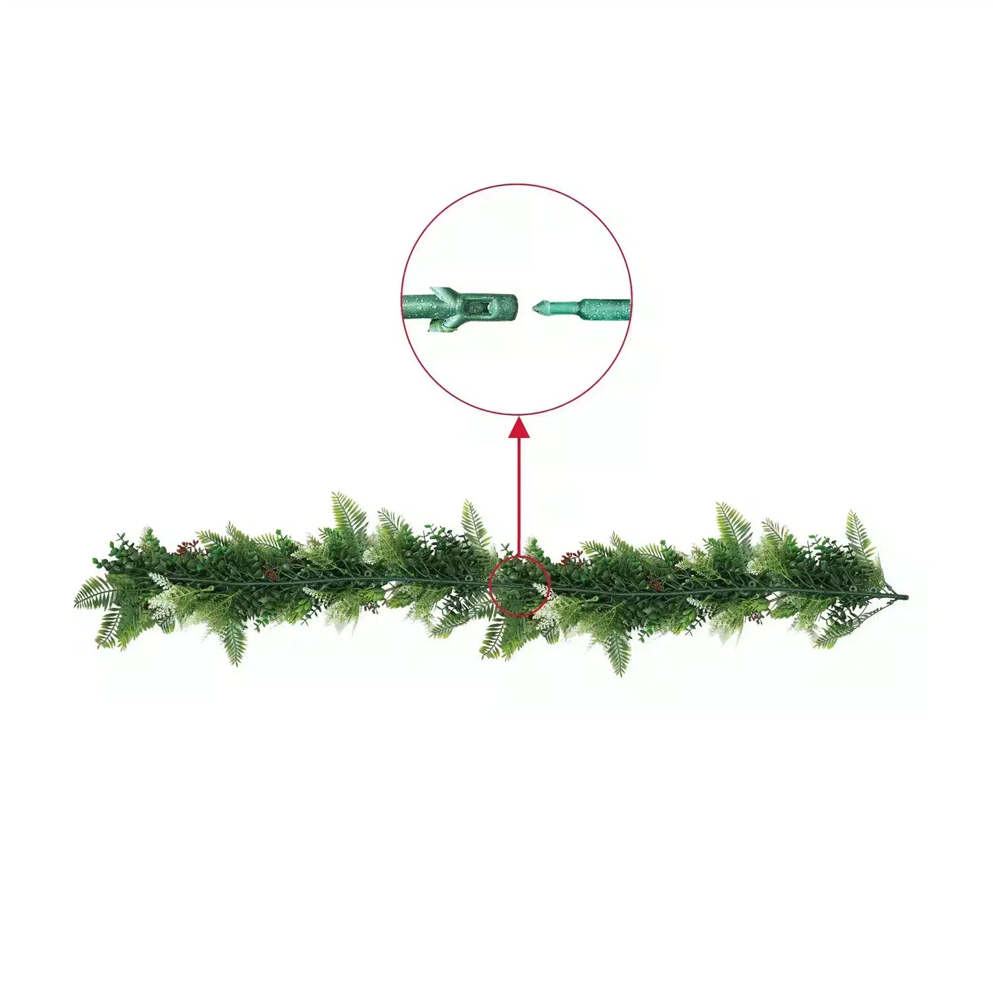 Artificial Extendable Hanging Christmas Garland UV Resistant 55cm - Image 5