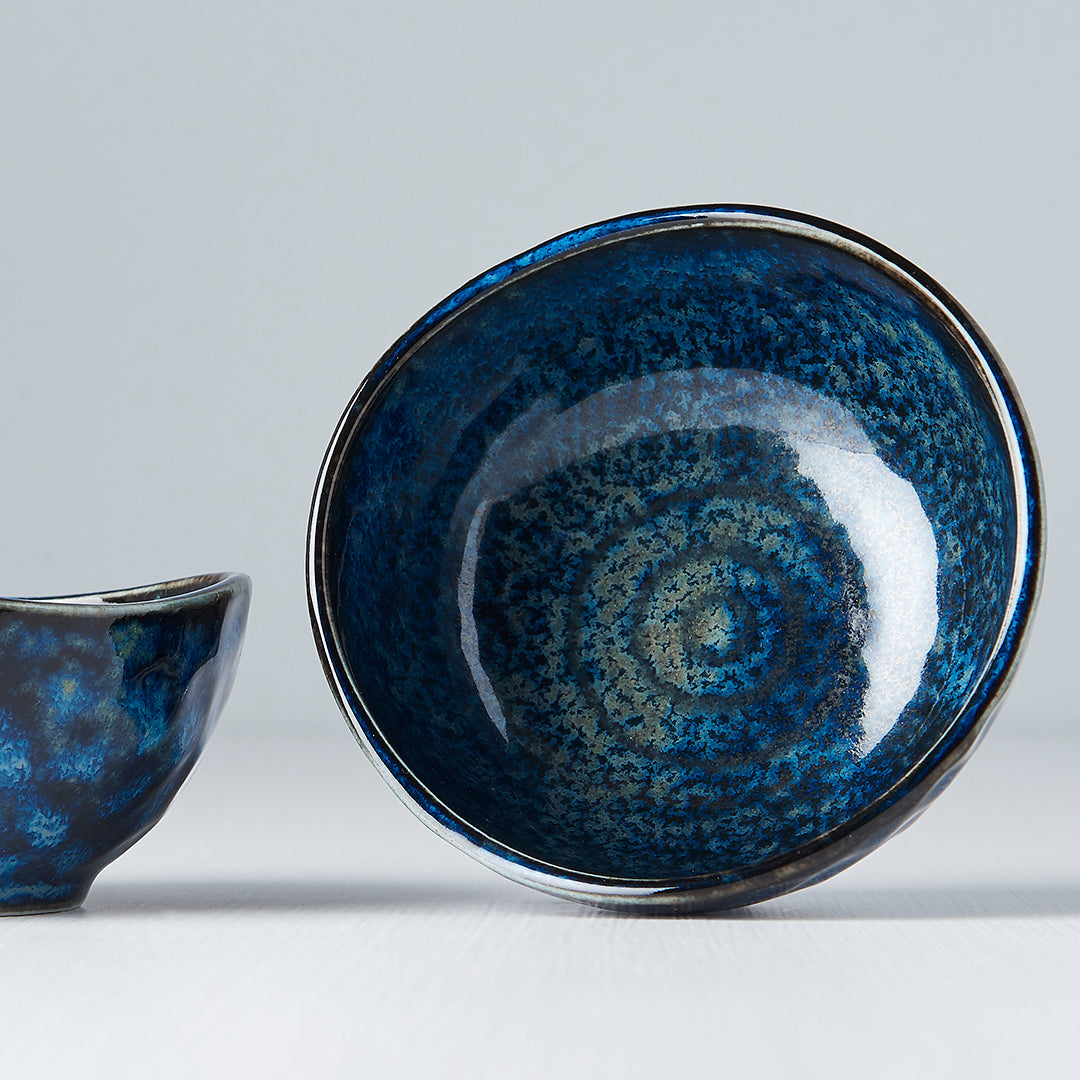 Sauce Dish Organic Shape 8.5cm Kanso Indigo Blue Glaze - Image 5