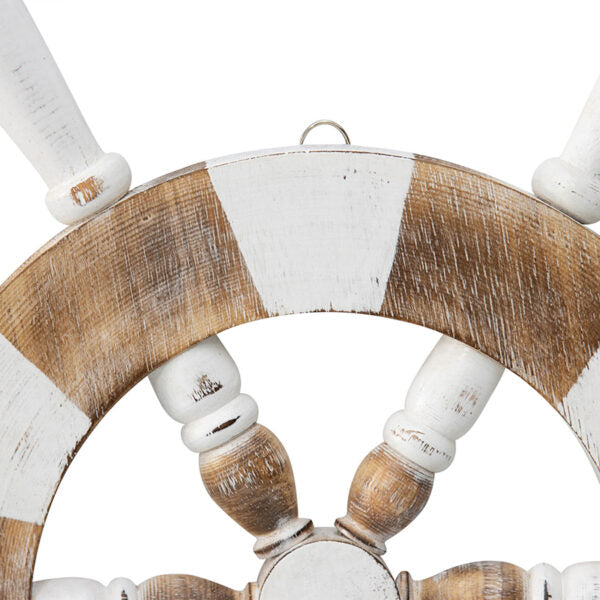 Handcrafted Ship Wheel Wall Art 50cm - Image 3