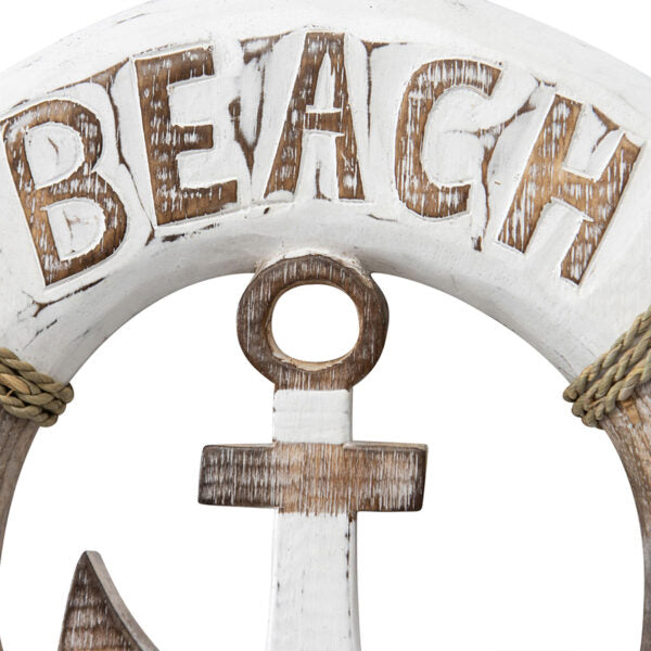 Handcrafted Beach House Anchor Wall Art 30cm - Image 3
