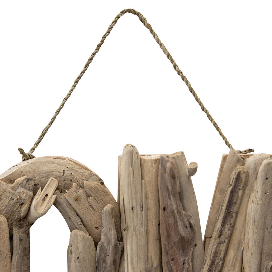 Hand-Made Driftwood 'Home' Wall Art 44x3cm - Image 4