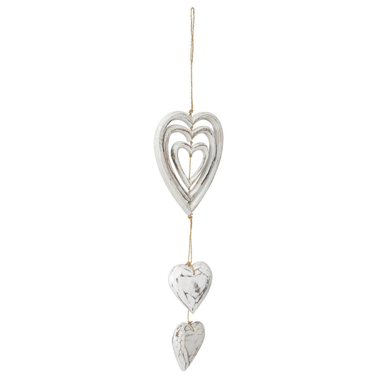 Handcrafted 3 Heart Hanging Mobile 30x3cm - Image 2