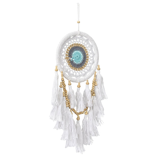Handcrafted Boho Dream Catcher Layered Tassels & Beads 17x2cm - Image 2
