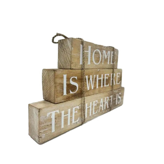 Handcrafted Home Heart Sign Decor / Wall Art 17cm - Image 2