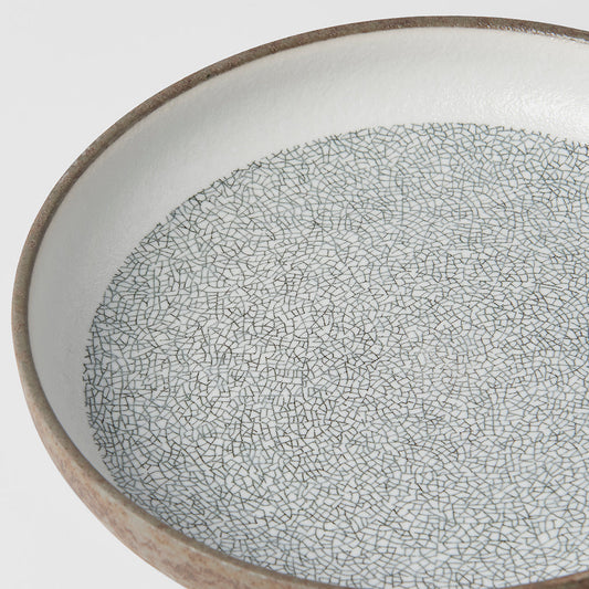 Plate High Rim 22cm Crazed Grey Glaze - Image 2