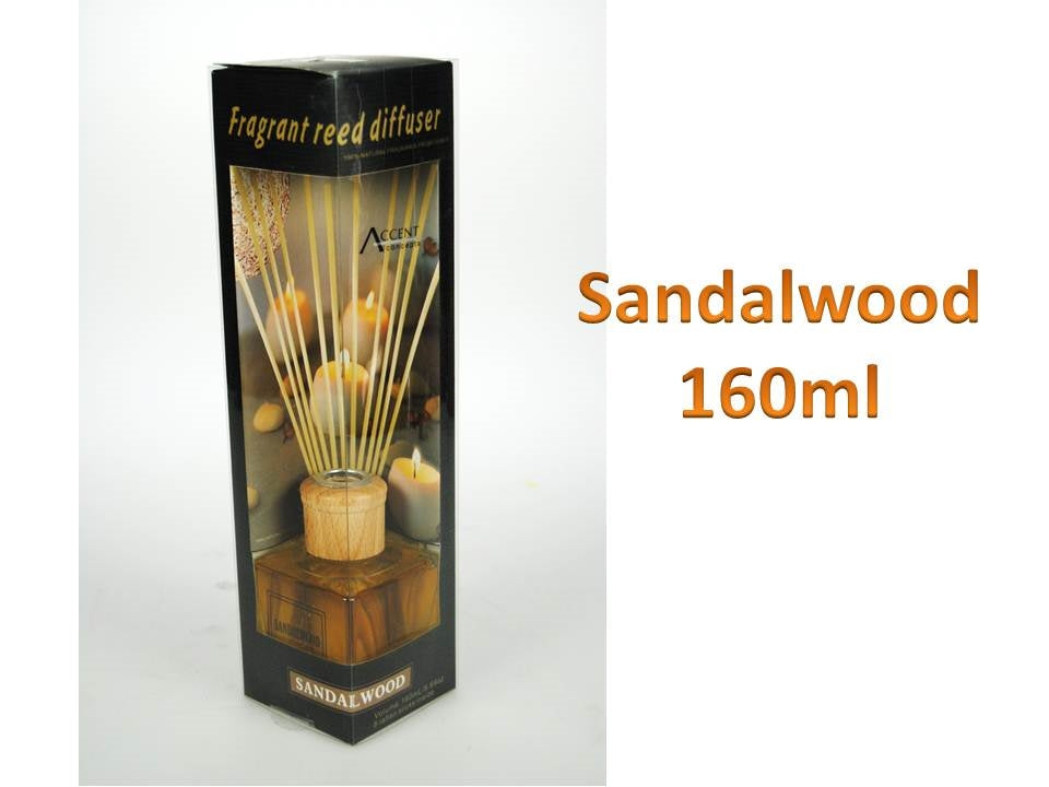 bulk 12 Fragrant Oil Diffuser Sandalwood 160ml 12 Rattan Sticks