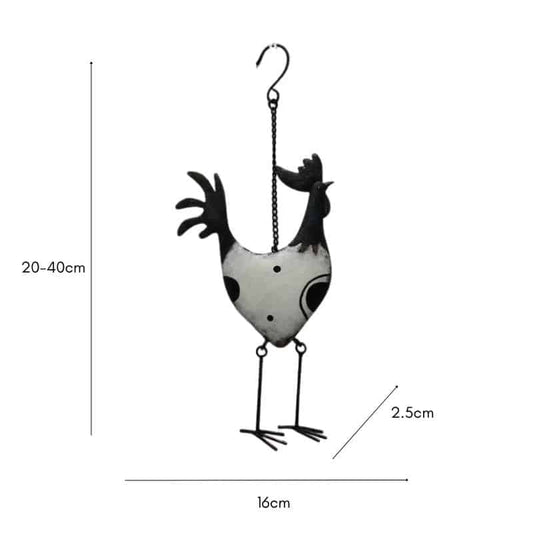 Hanging Black + White Dots Chook - Image 2