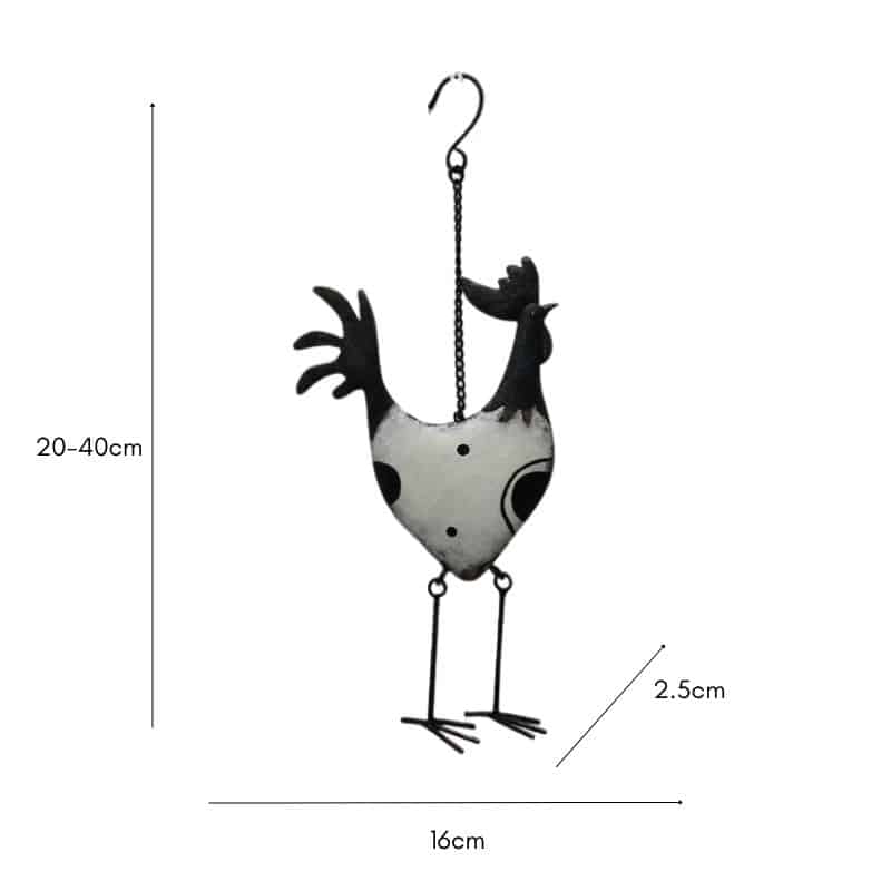 Hanging Black + White Dots Chook - Image 2