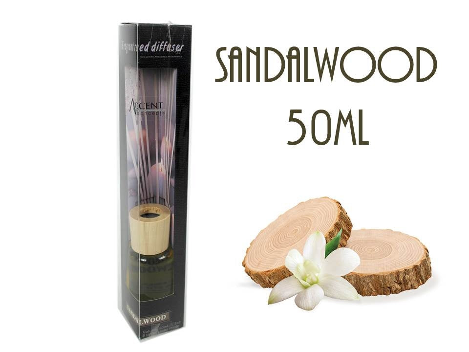 bulk 24 Scented Oil Diffuser Sandalwood 50ml 8 Rattan Sticks