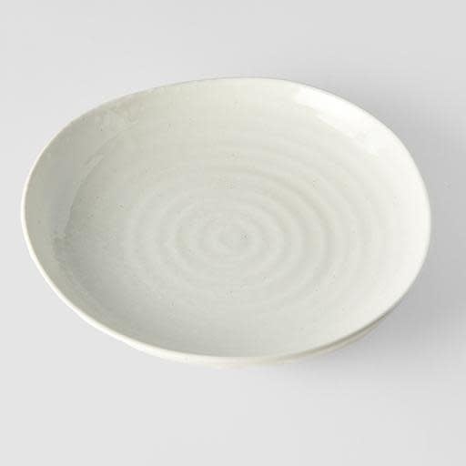 Dinner Plate Organic Shape 23cm Kanso Soft White Glaze - Image 2