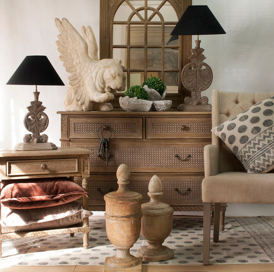 Polo Side Table / Bedside Table Oak Wash 60cm - Image 2