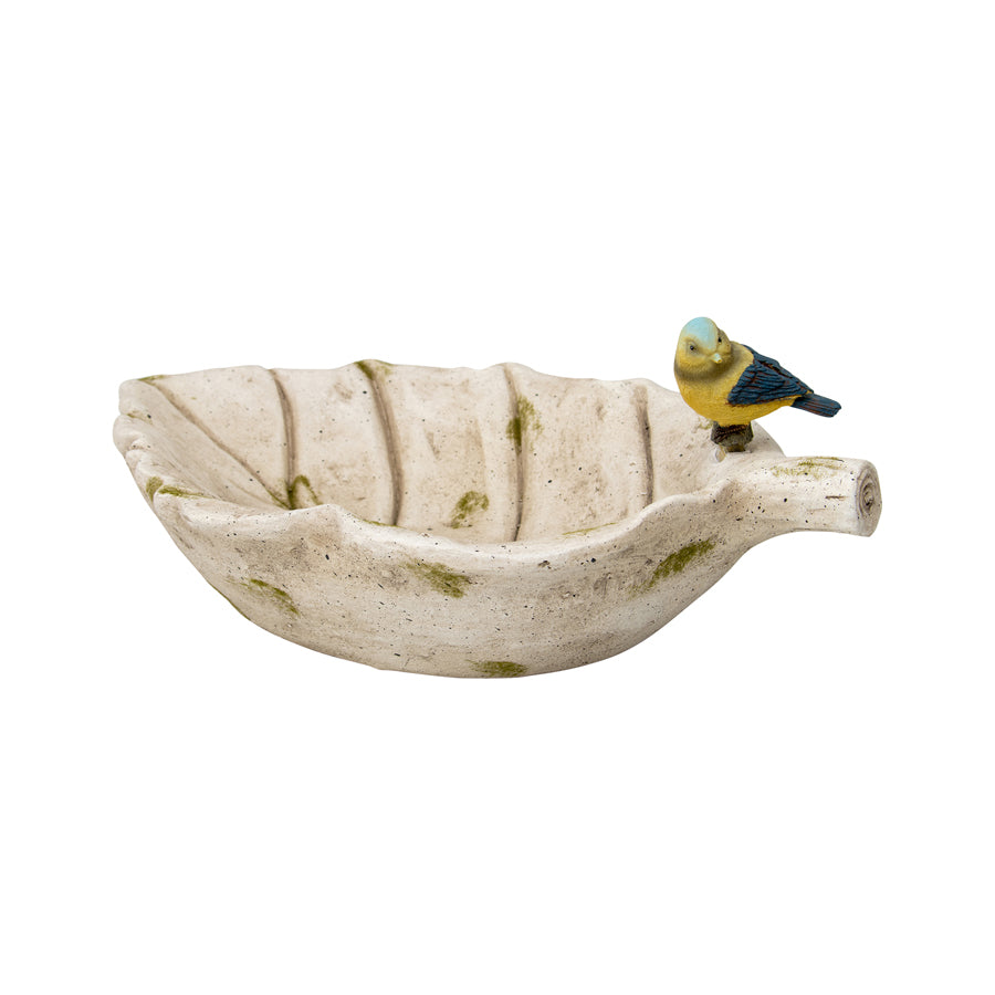 Leaf w Bird Birdfeeder 33cm