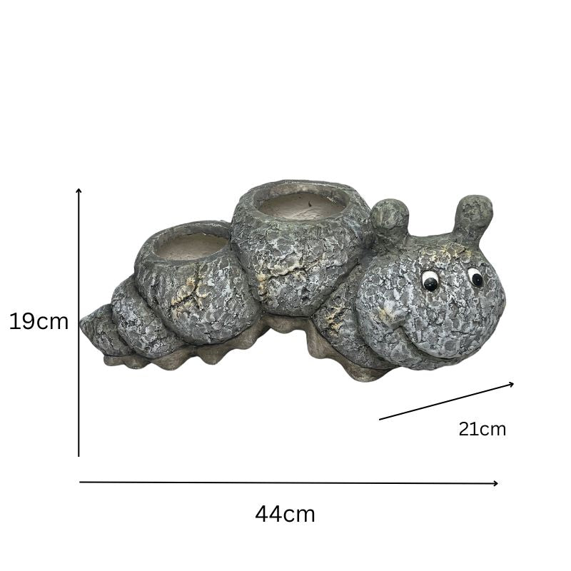 Caterpillar Planter W Hole & Plug 44x19cm - Image 5