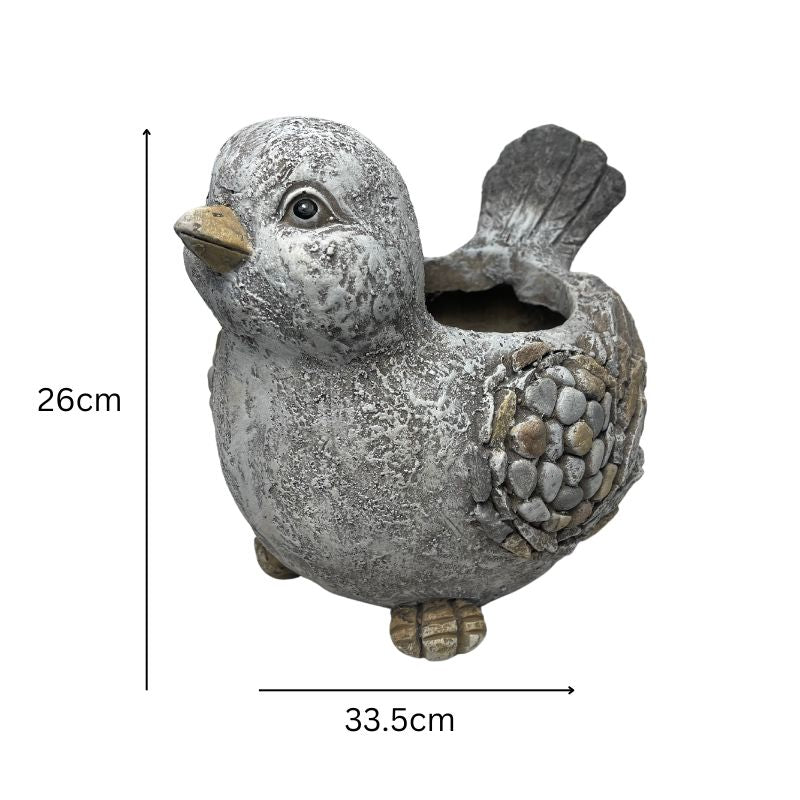 Baby Bird Planter W Hole & Plug 33x26cm - Image 5