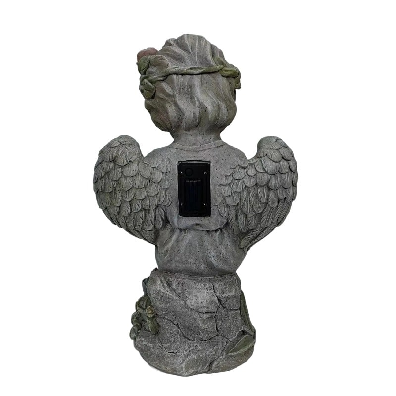 Angel Garden Birdfeeder w Solar Lights 48cm - Image 5
