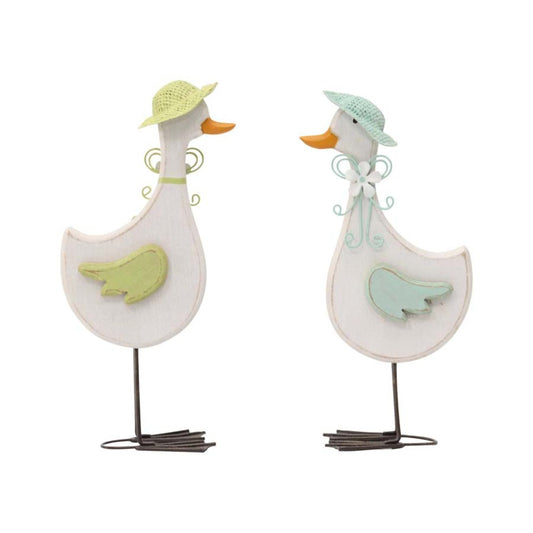 Set 2 Asst Glamorous Ducks Ornament 25cm - Image 2
