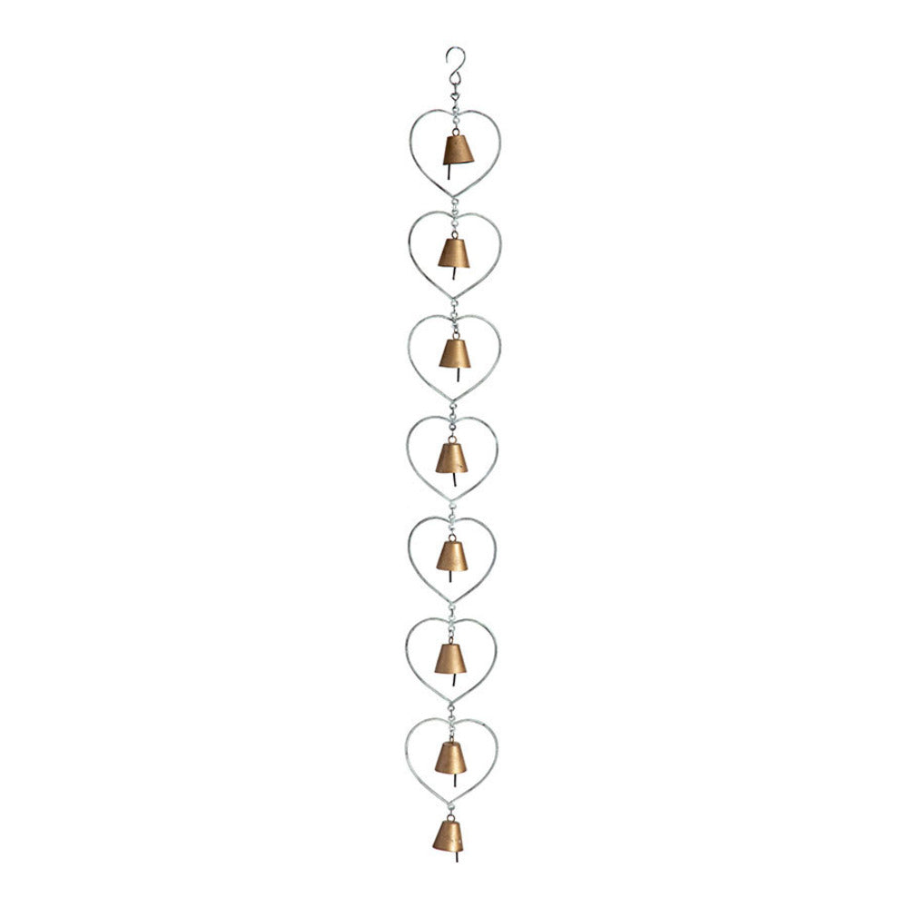 Hearts w Floating Bells Hanging Mobile 117cm