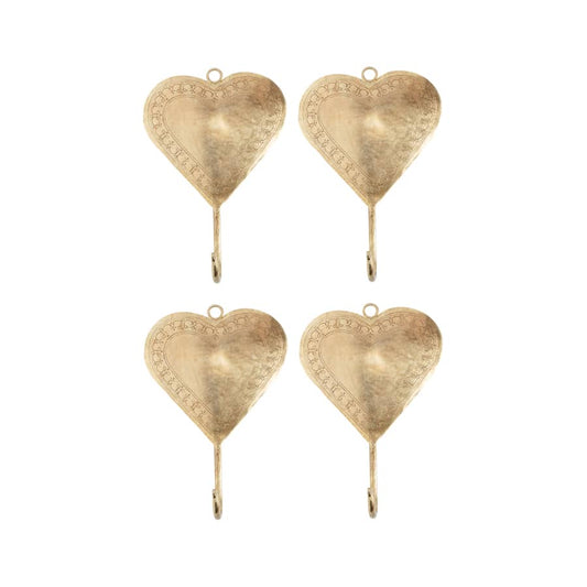 Set 4 Heart Wall Hooks 19cm - Image 2