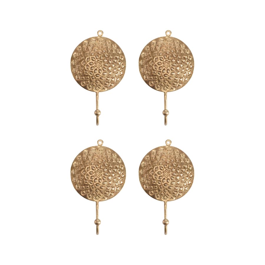 Set 4 Circular Mandala Wall Hooks 21cm - Image 2