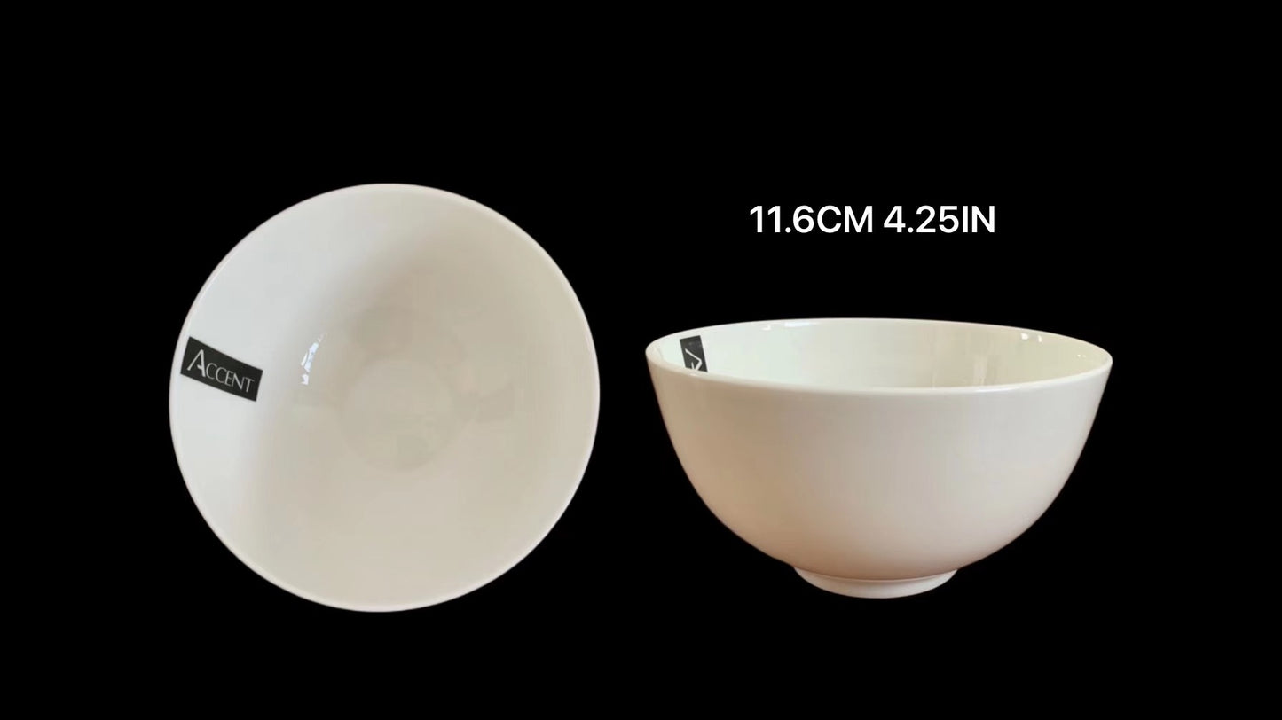 bulk 24 White Fine Bone China Bowl 4.25in 11cm