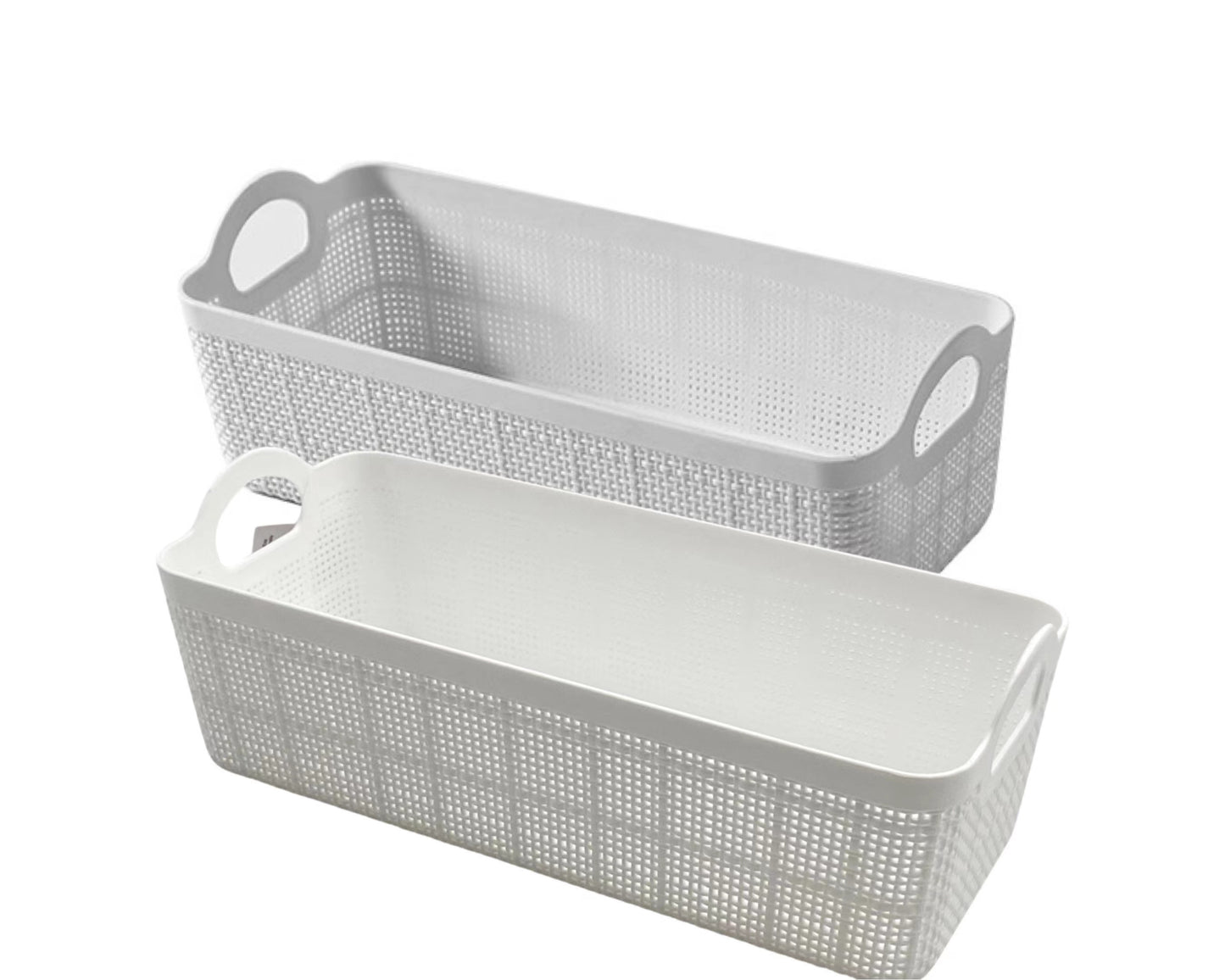 bulk 24 Rect Storage Basket w/ Handle 26cm