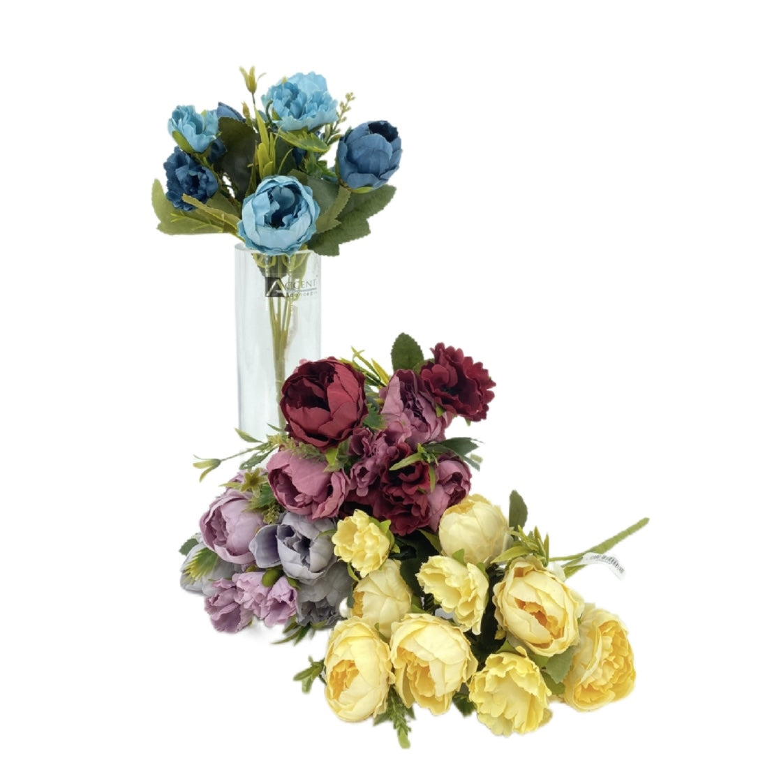 bulk 36 Artificial Peony & Chrysanthemum 10 Heads 28cm