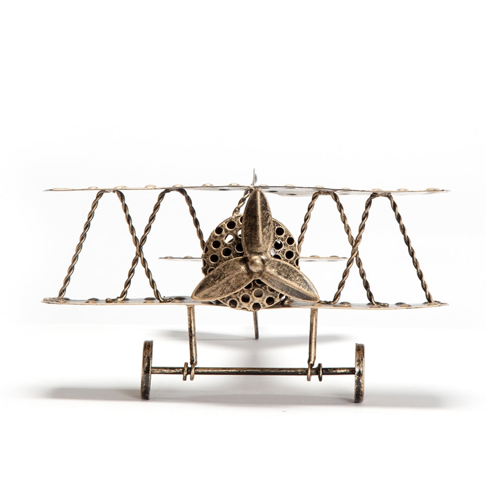 Antique Gold Aeroplane 25cm - Image 5