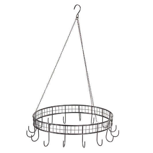 Round Hanging Circle w Hooks Metal 40cm - Image 2