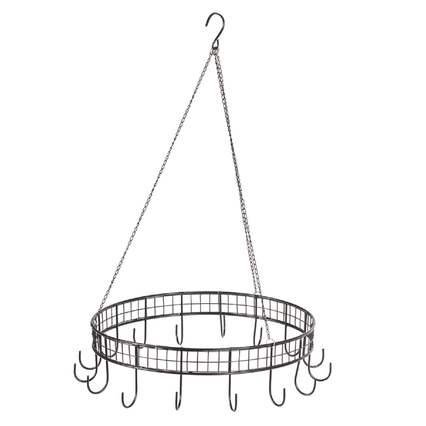 Round Hanging Circle w Hooks Metal 40cm - Image 2