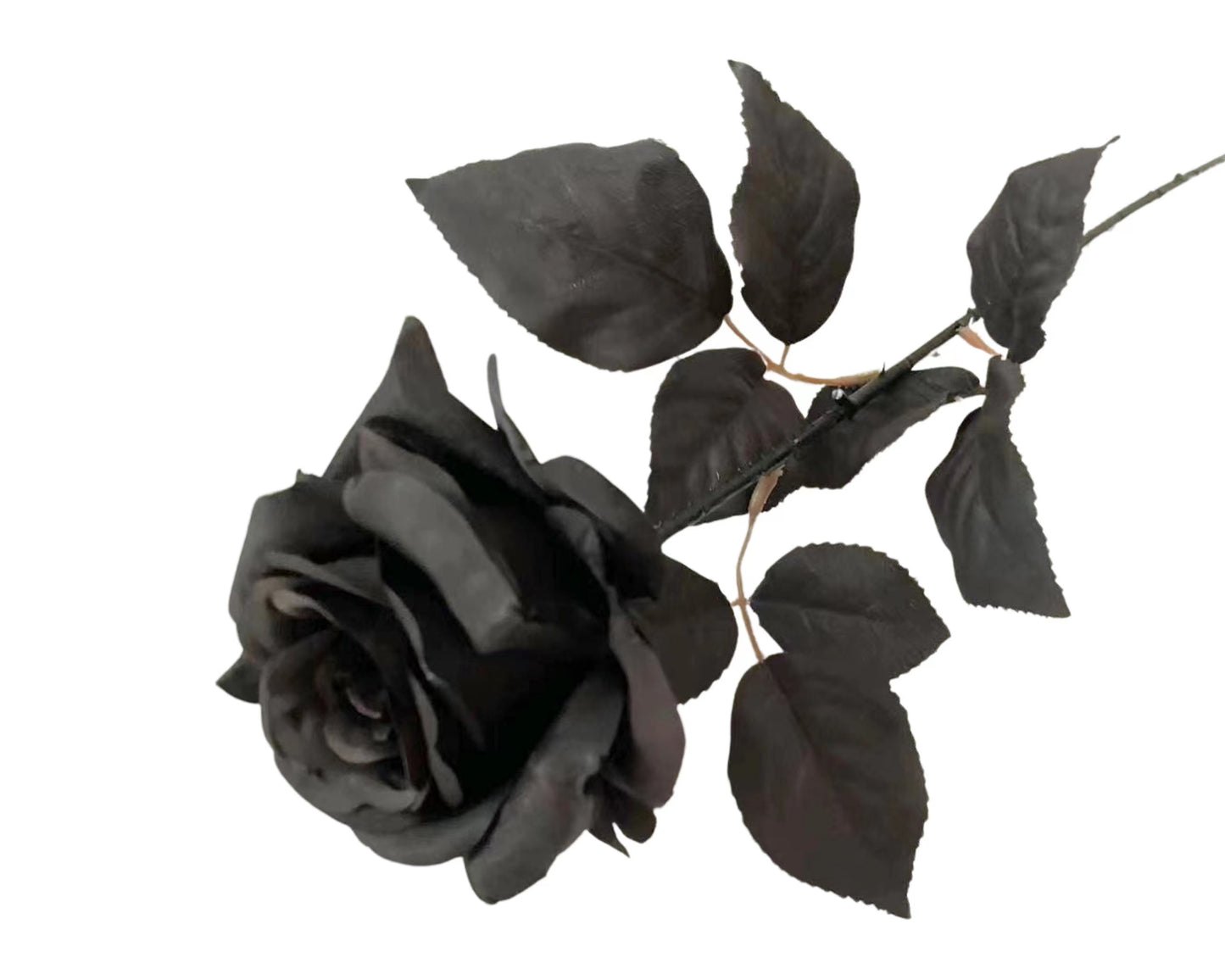 bulk 24 Articial Single Stem Rose Black 65cm