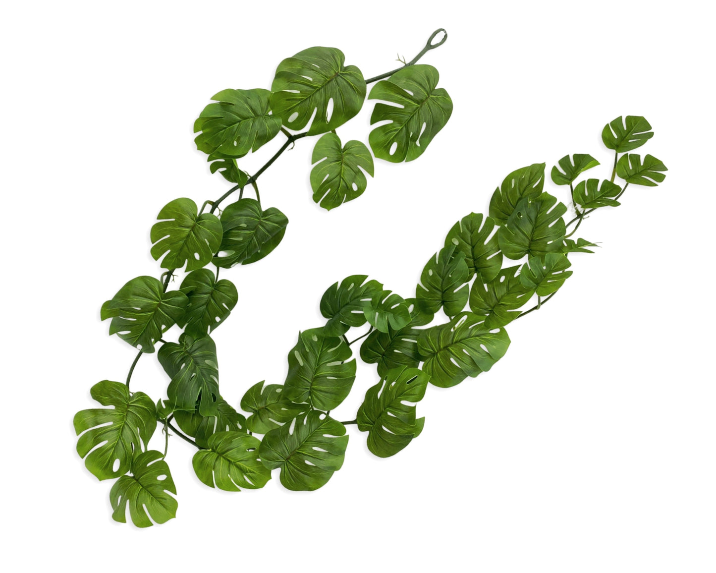 bulk 12 Artificial Green Monstera Garland 180cm