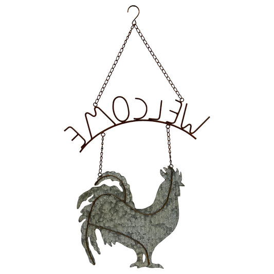 Laser cut Corrugated Rooster Welcome Sign 45x79cm - Image 2