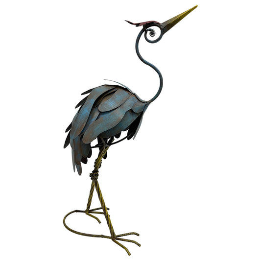 Crane Statue Looking Up 29x54cm - Image 2