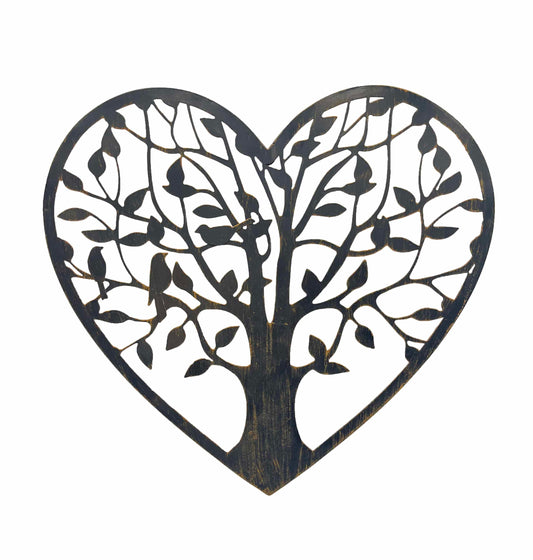 Laser Cut Tree Of Life Heart Wall Art 45x41cm - Image 2